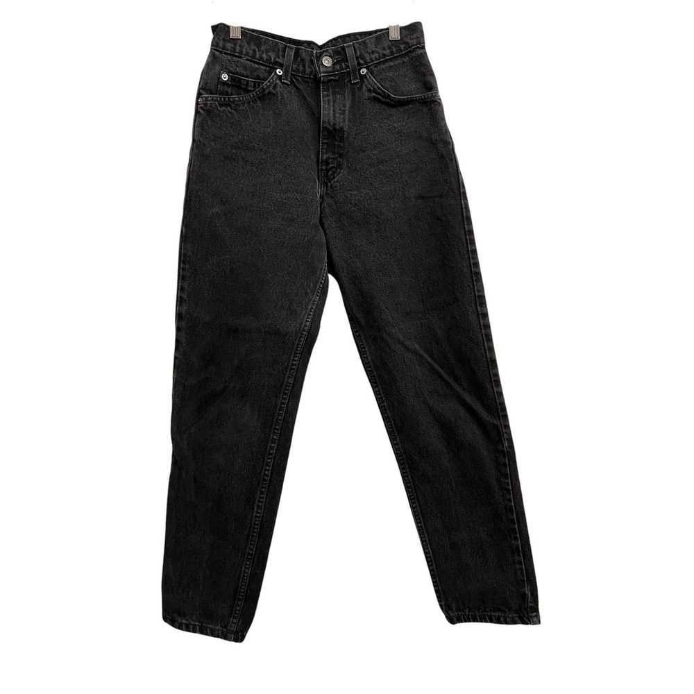 Levis 550 Relaxed Fit Tapered Leg Jeans Mens 29x30 Black Orange Tab Vintage 90's
